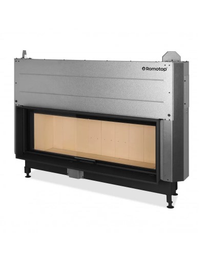 Focar șemineu Romotop HEAT 3g L 140.50.01 cu ramă acoperire 15mm 1x90° cu geam drept