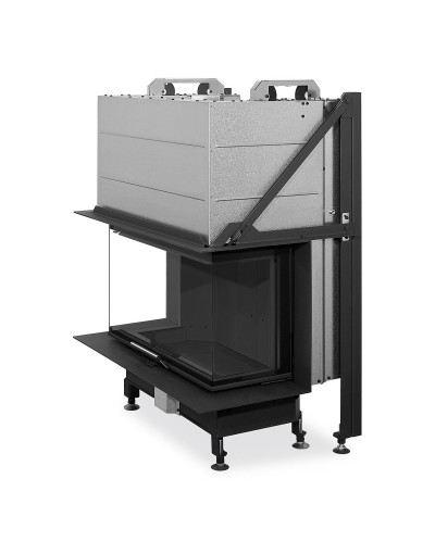 Focar șemineu cu 3 geamuri Romotop HEAT C 3g L 80.52.31.24(26) și suport portant K1