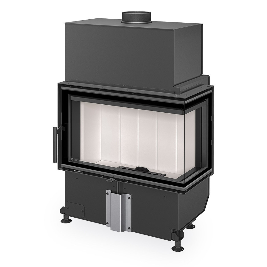 Focar șemineu Romotop HEAT R 4G 70.44.33.24 cu geam de colț dreapta