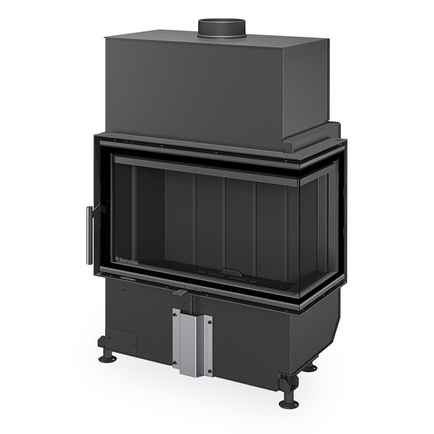 Focar șemineu Romotop HEAT R 4G 70.44.33.26 cu geam de colț dreapta