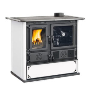 Sobă de gătit La Nordica ROSA 5.0 Steel Albă 8,8 kW