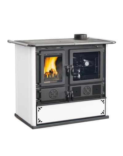 Sobă de gătit La Nordica ROSA 5.0 Steel Albă 8,8 kW