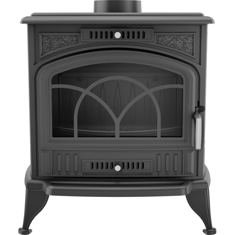 Sobă din fontă Kratki K6 cu decor 1, 8–11 kW